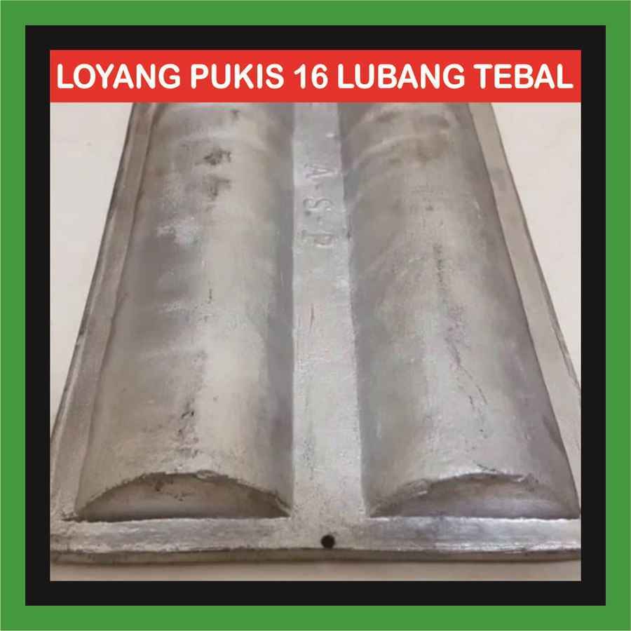 Loyang Pukis Anti Lengket Besar Cetakan Kue Pancong Bandros 16 Lubang Tebal Gandos Khusus