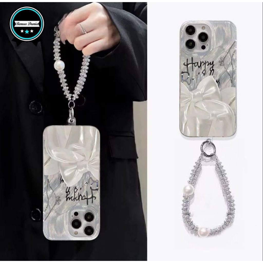 SS965-GL070 White Coquete Happy Silver Feather Case Hardcase Casing Hp Compatible For OPPO A5i pro A