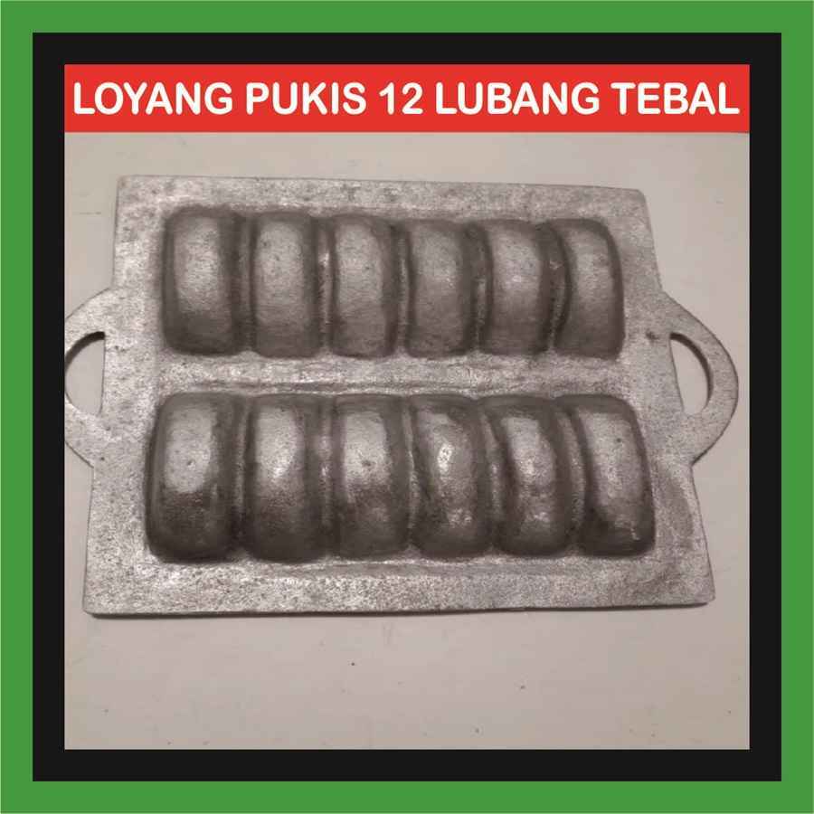 Cetakan Loyang Pukis Pancong Bandros 12 Lubang Tebal Kue Gandos Khusus Anti Lengket Besar