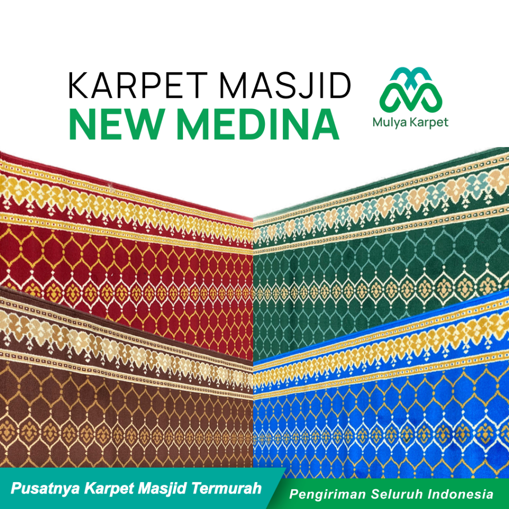 karpet Masjid Motif Baru Tebal 8mm Medeena Meteran / Karpet Sajadah / Karpet Mushola