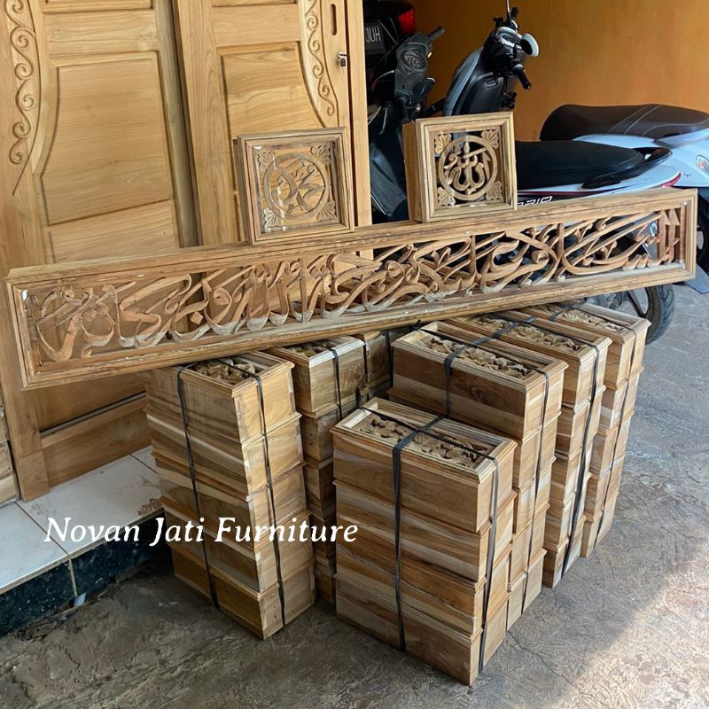 loster ukir kaligrafi | set loster ukir kaligrafi panjang 160