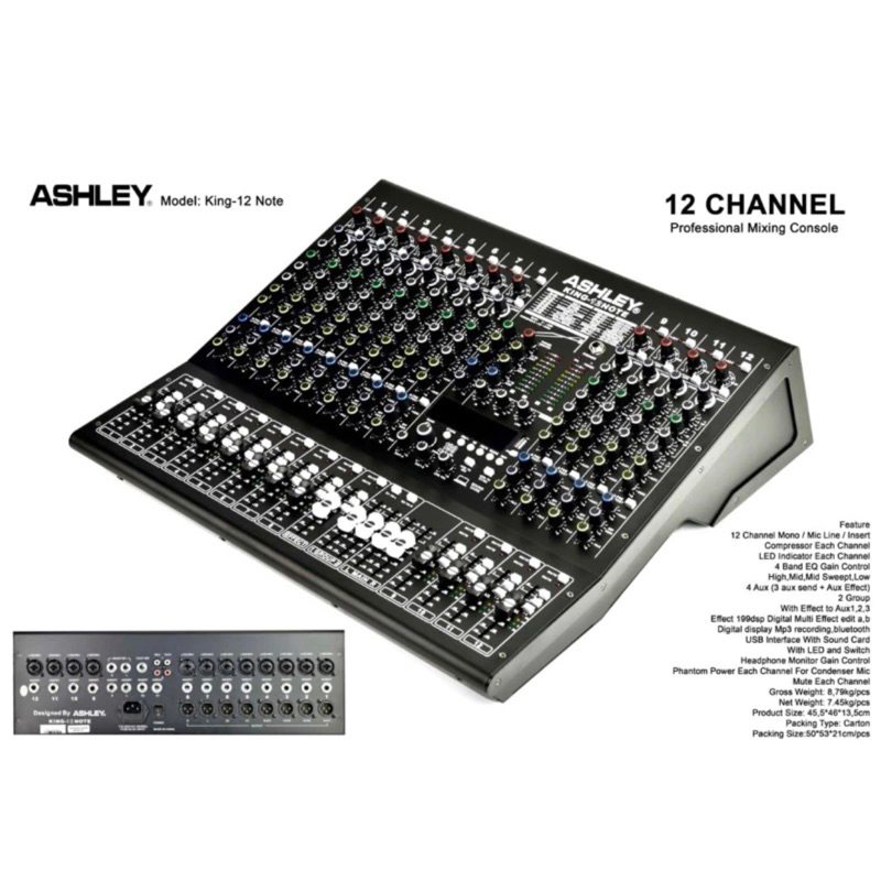 Mixer Ashley King Note 12Channel New Original Ashley