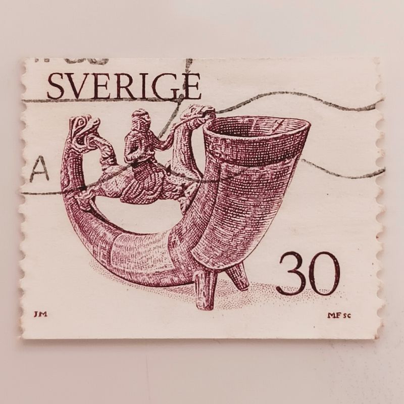 

(AA) Perangko Swedia 1976 Definitives 1976 - Drinking Horn 30 öre Used