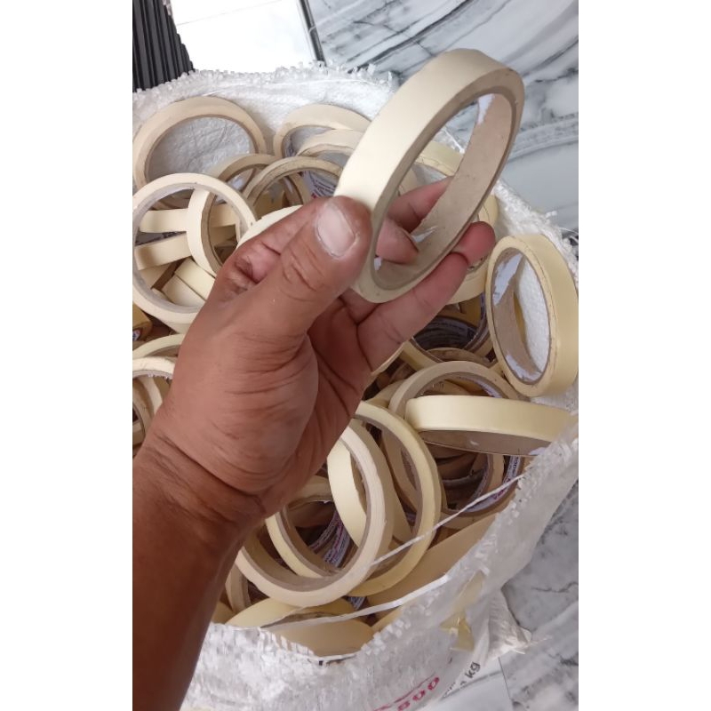 

isolasi kertas kiloan 12mm||masking tape ||lakban kertas||lakban kiloan
