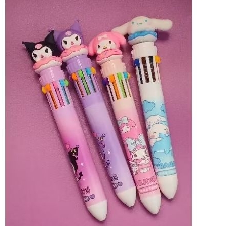 

Pena 10 warna Sanrio Pulpen Gelpen pen Bolpen Karakter Warna-Warni