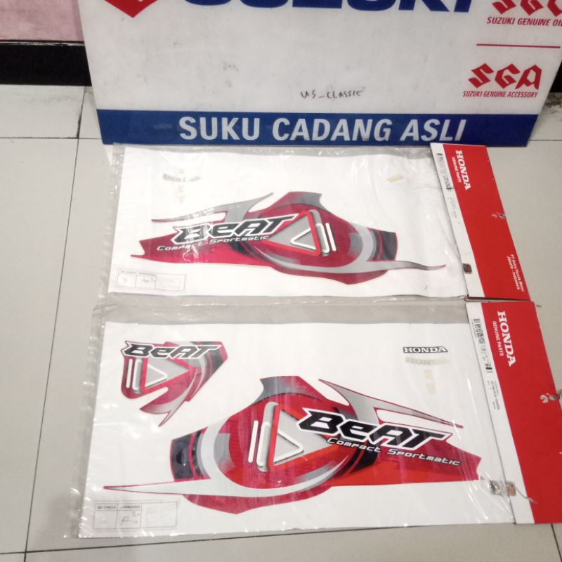871X0KVY700ZDL 871X0KVY700ZDR Striping Lis Sticker Graphic Honda Beat Merah Maroon Marun 2010 Origin