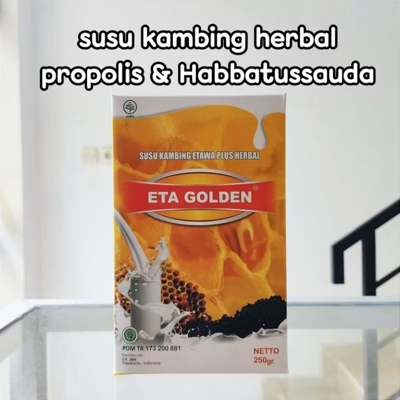 

SUSU ETAWA ETA GOLDEN SUSU KAMBING PLUS HERBAL PROPOLIS & HABBATUSSAUDA