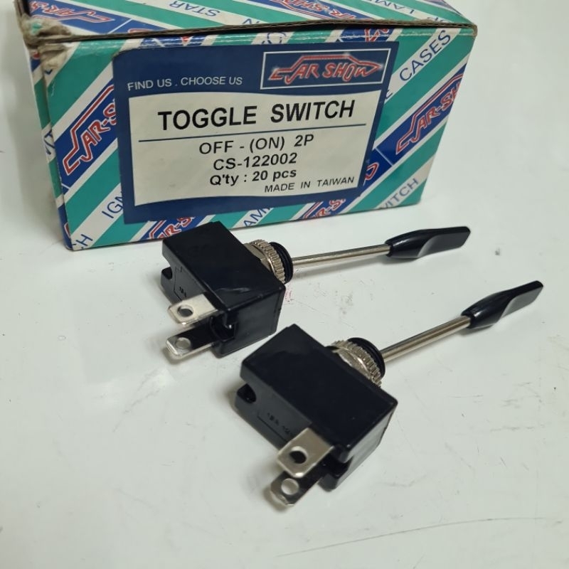 TOGGLE SWITCH KLAKSON UNIVERSAL MOBIL MOTOR OF-(ON) CARSHOW CS122002