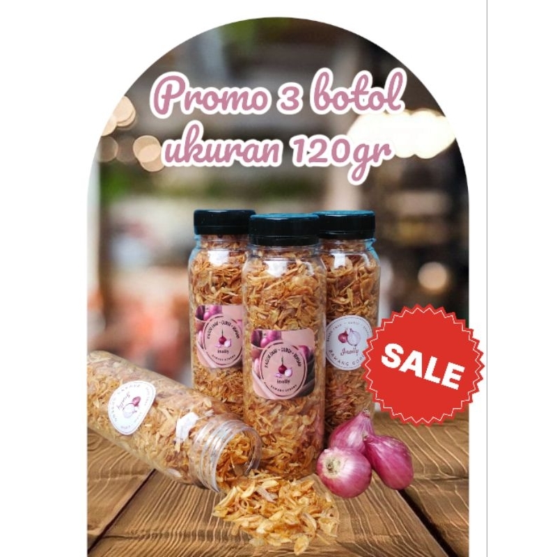 

Promo 3 botol bawang goreng