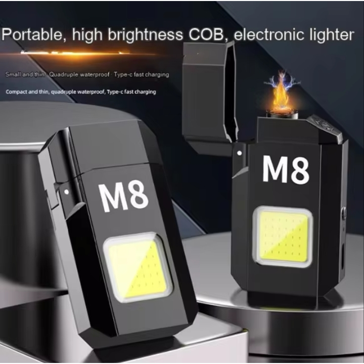 SUPERMARKET IMPORT Lampu Korek Api Listrik Korek Api Unik Keren Tipe M8 Korek Elektrik USB Charger L