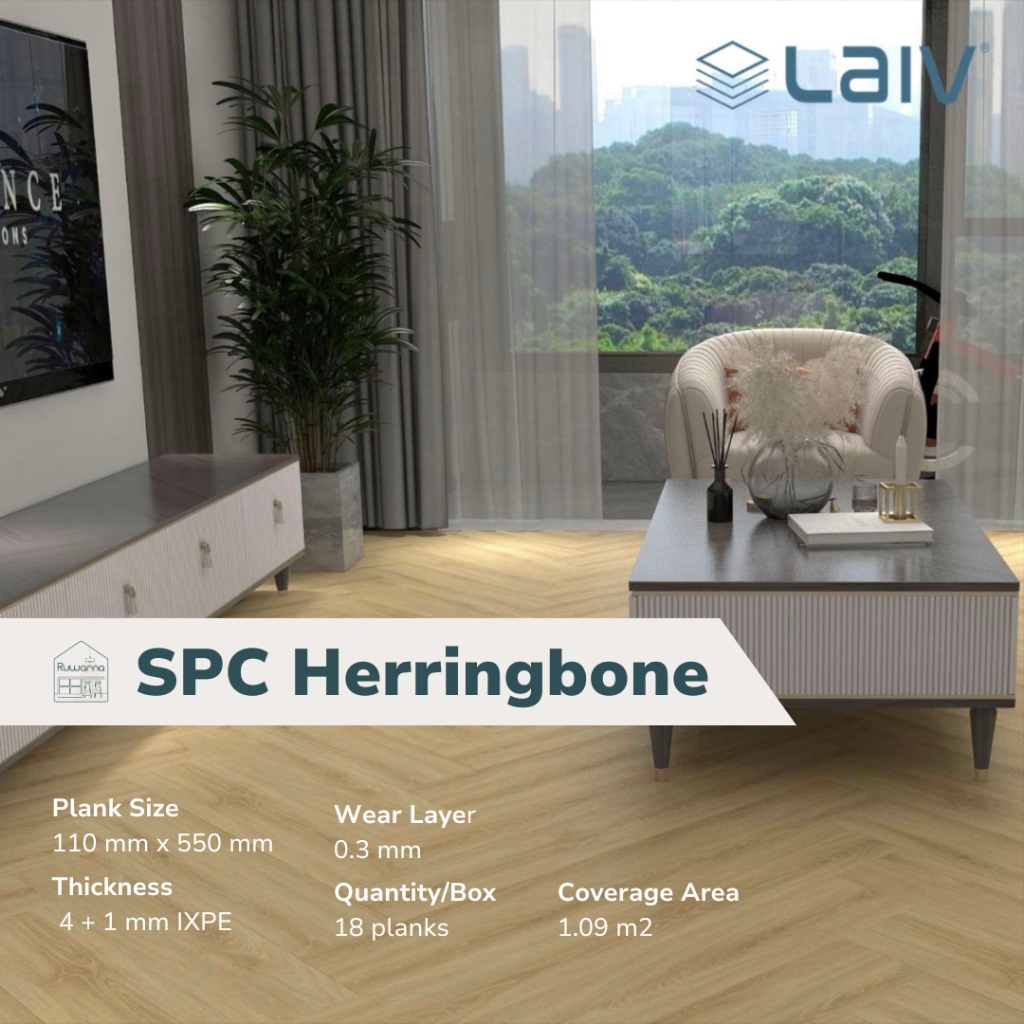 Lantai SPC Herringbone LAIV 5 mm