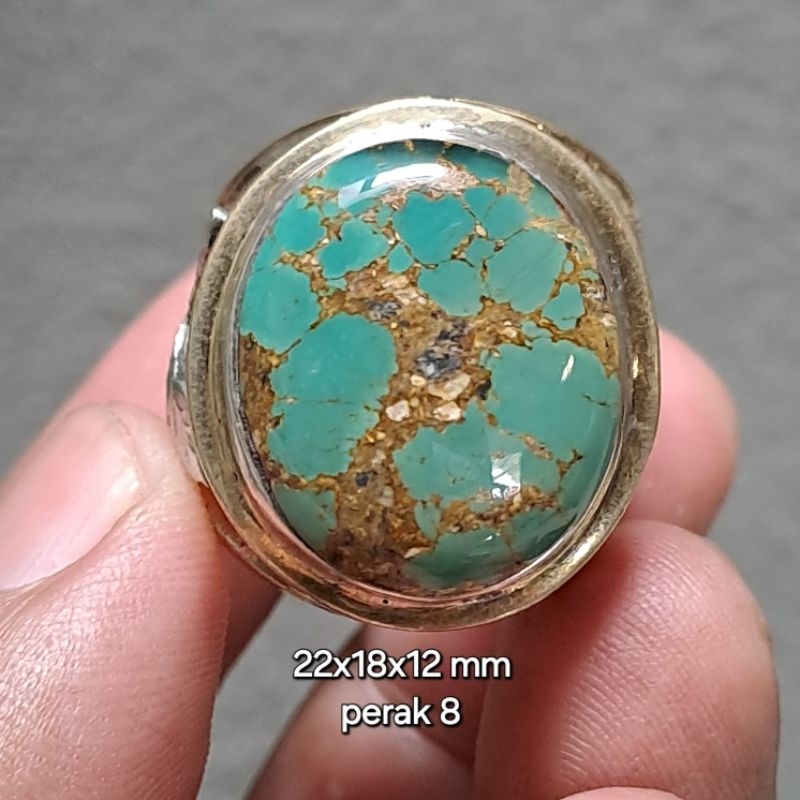 CINCIN PERAK 8 PIRUS PERSIA URAT EMAS HIJAU KEDONDONG MUDA SIMPEL ELEGAN