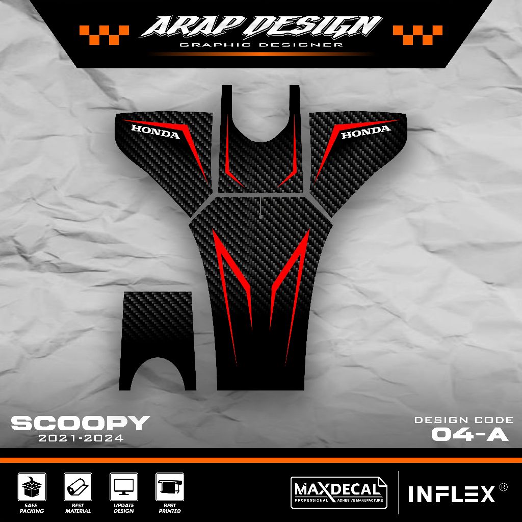 Tankpad Scoopy New 2021 2022 2023 2024 Striping Scoopy Sticker Scoopy Pelindung Dashboard Scoopy Dec