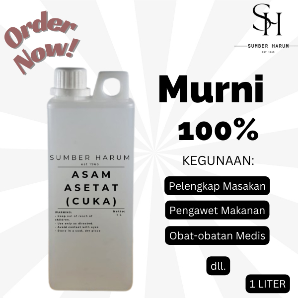 

Cuka/asam asetat/asetic asid murni biang cuka 1 L