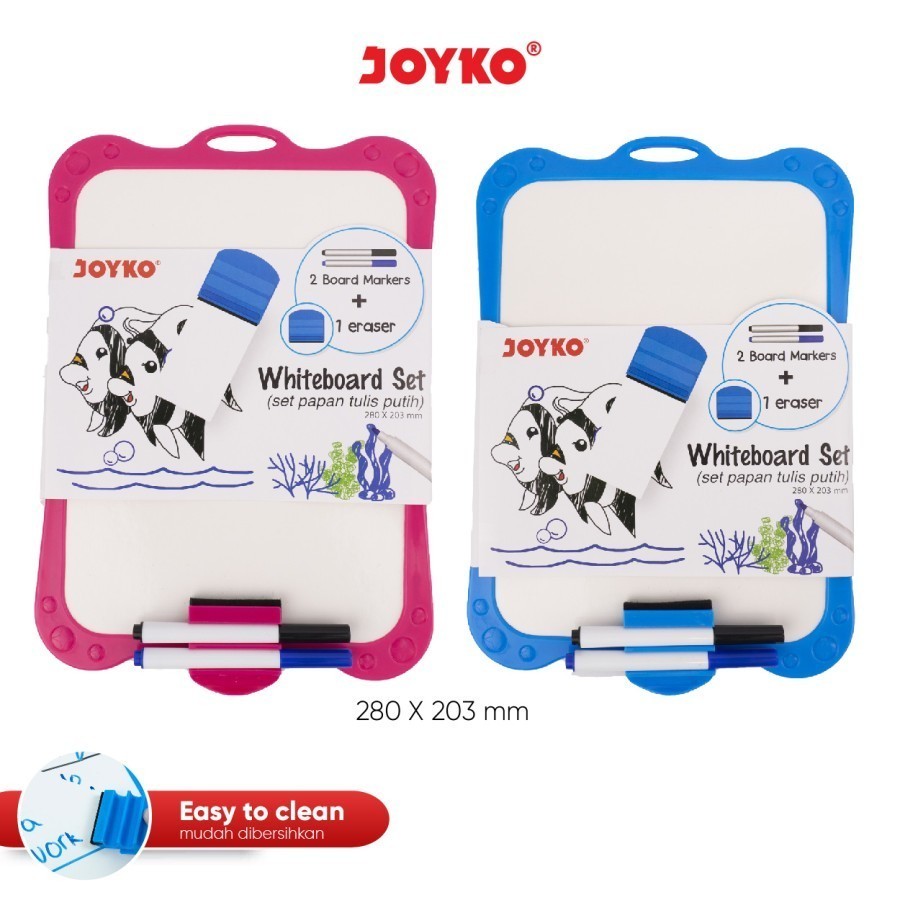 

Whiteboard Set WBS-170CO Papan Tulis Anak Lengkap - JOYKO