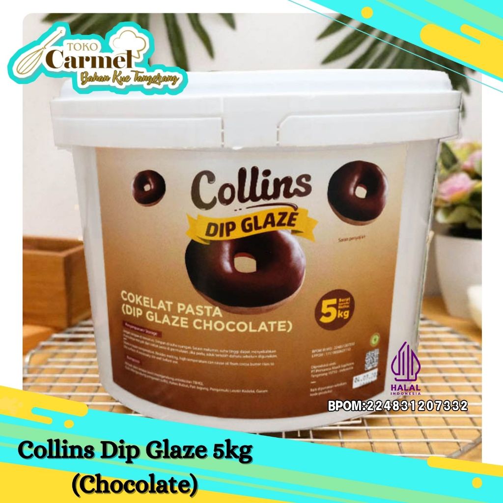 

COLLINS DIP GLAZE COKLAT 5KG / TOPPING DONAT / TOPPING PISANG NUGGET