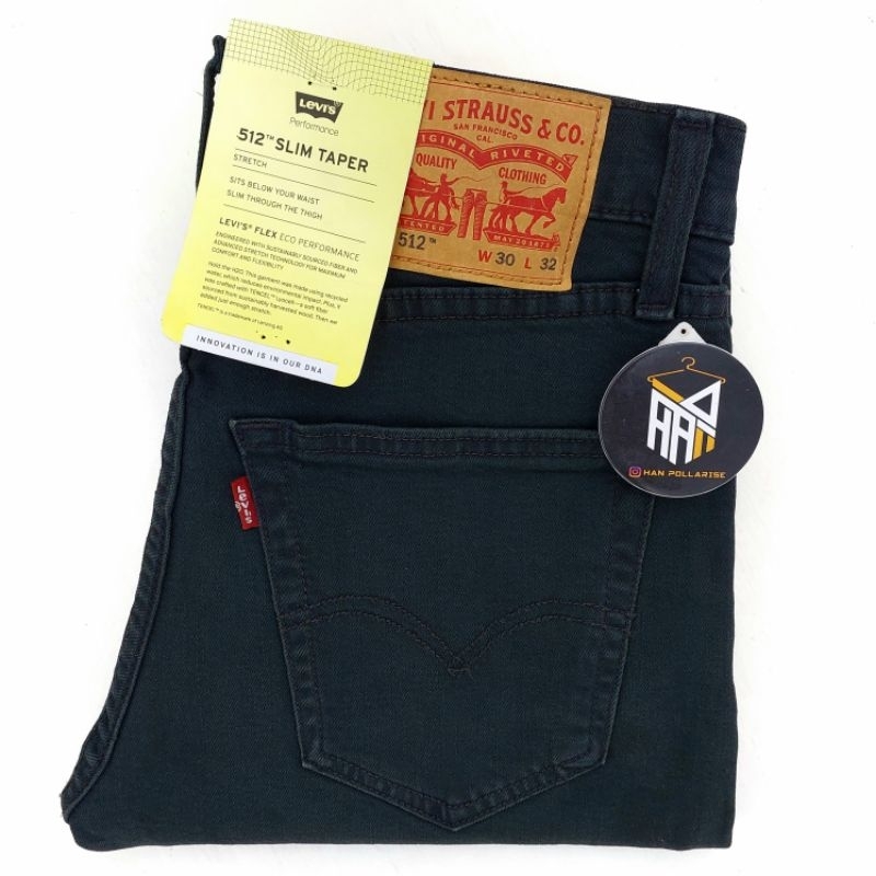 Levi 's 512 Black Slim Taper Fit Jeans