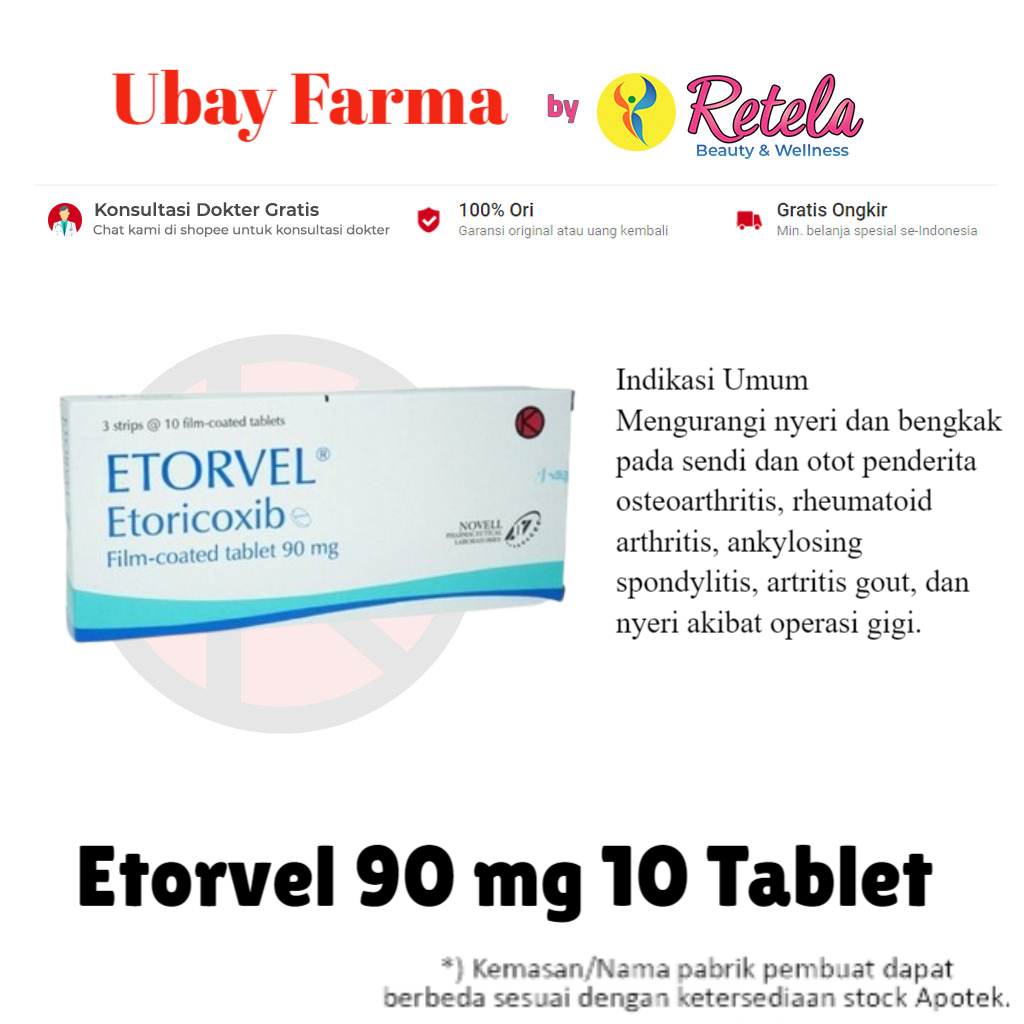 Etorvel 90 mg 10 Tablet / Etoricoxib