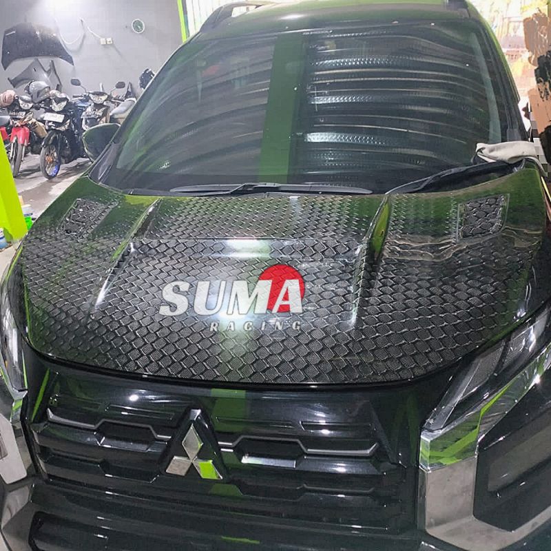 KAP MESIN MITSUBISHI XPANDER CARBON KEVLAR RUBIC