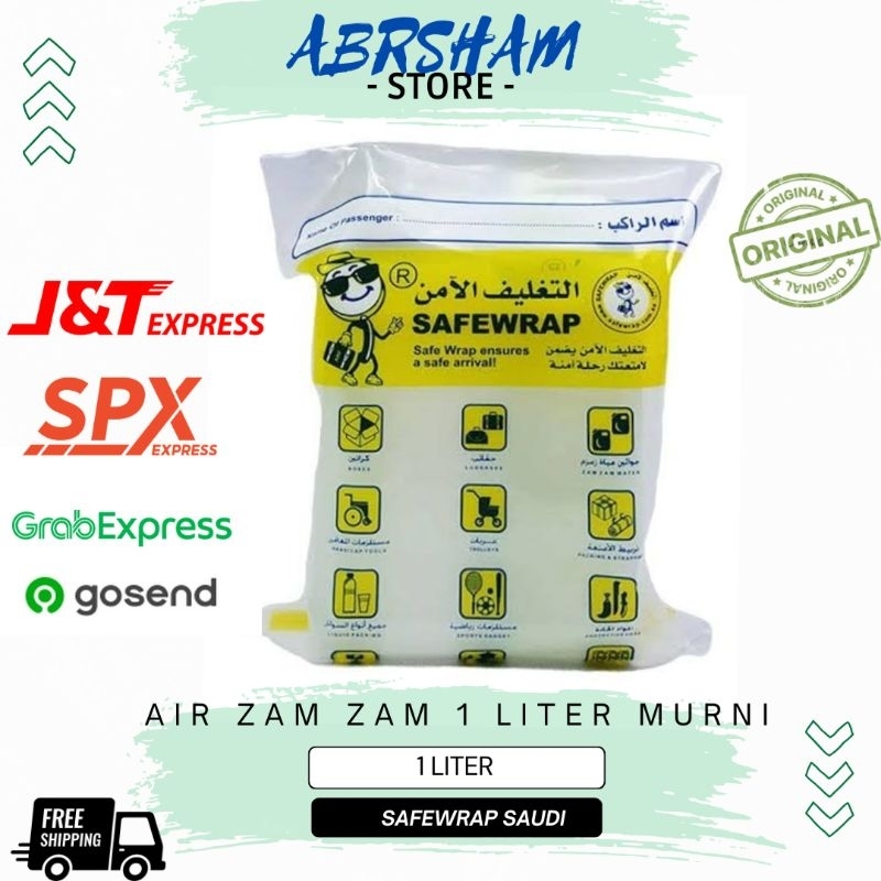 

AIR ZAM ZAM 1 LITER Asli Saudi Arabia Air ZamZam Safewrap Air Berkhasiat