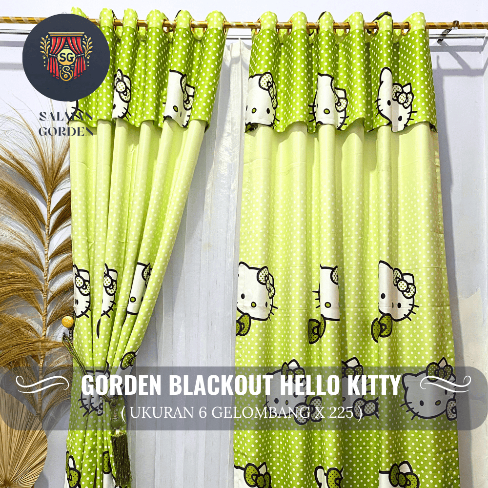 GORDEN KARAKTER BLACKOUT IMPORT ( GORDEN SMOKRING MOTIF HELLO KITTY ) GORDEN KARAKTER PINTU DAN JEND