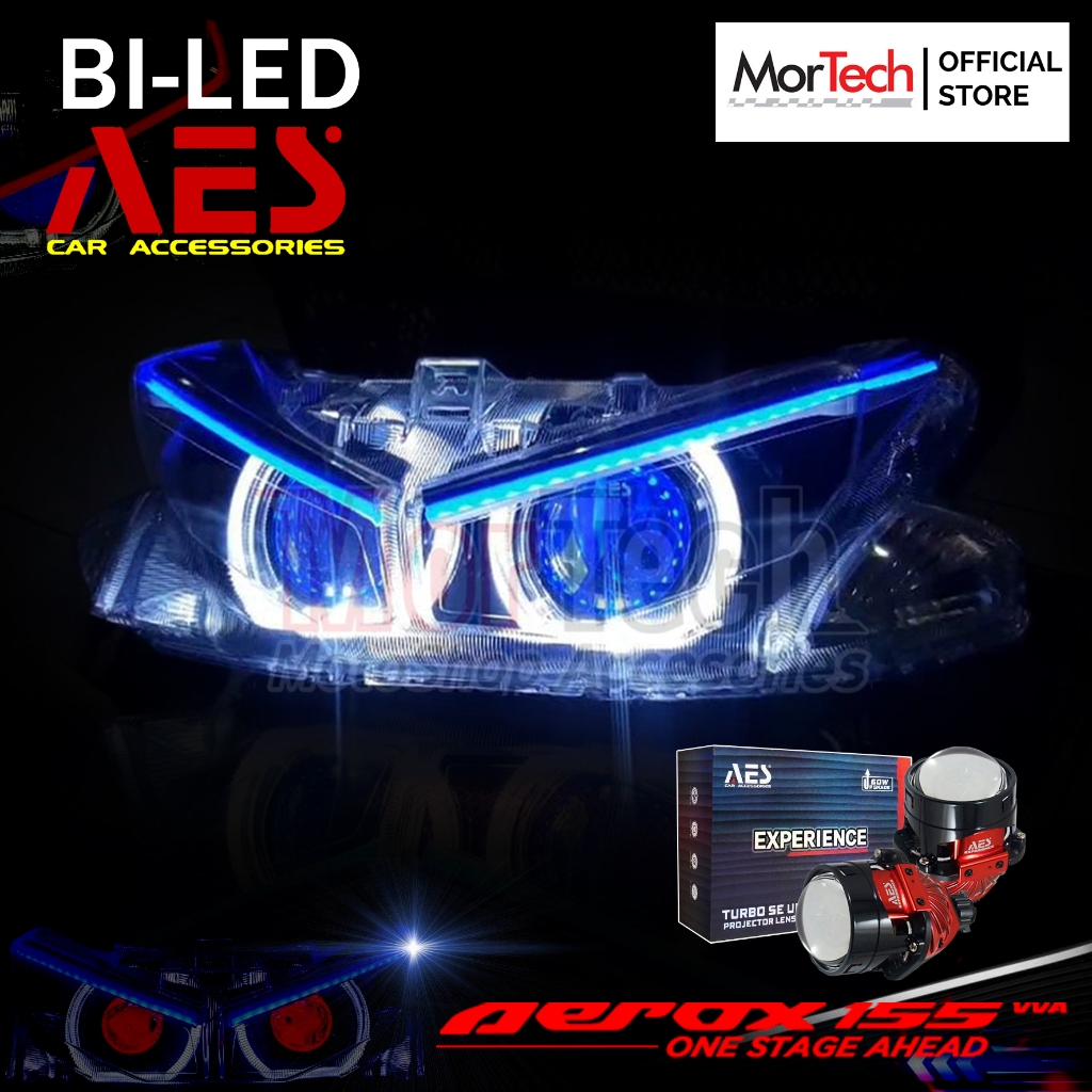 Projie Biled AES Turbo SE Experience 60watt Laser Plus Shroud Projector BMW Reflektor Headlamp Aerox