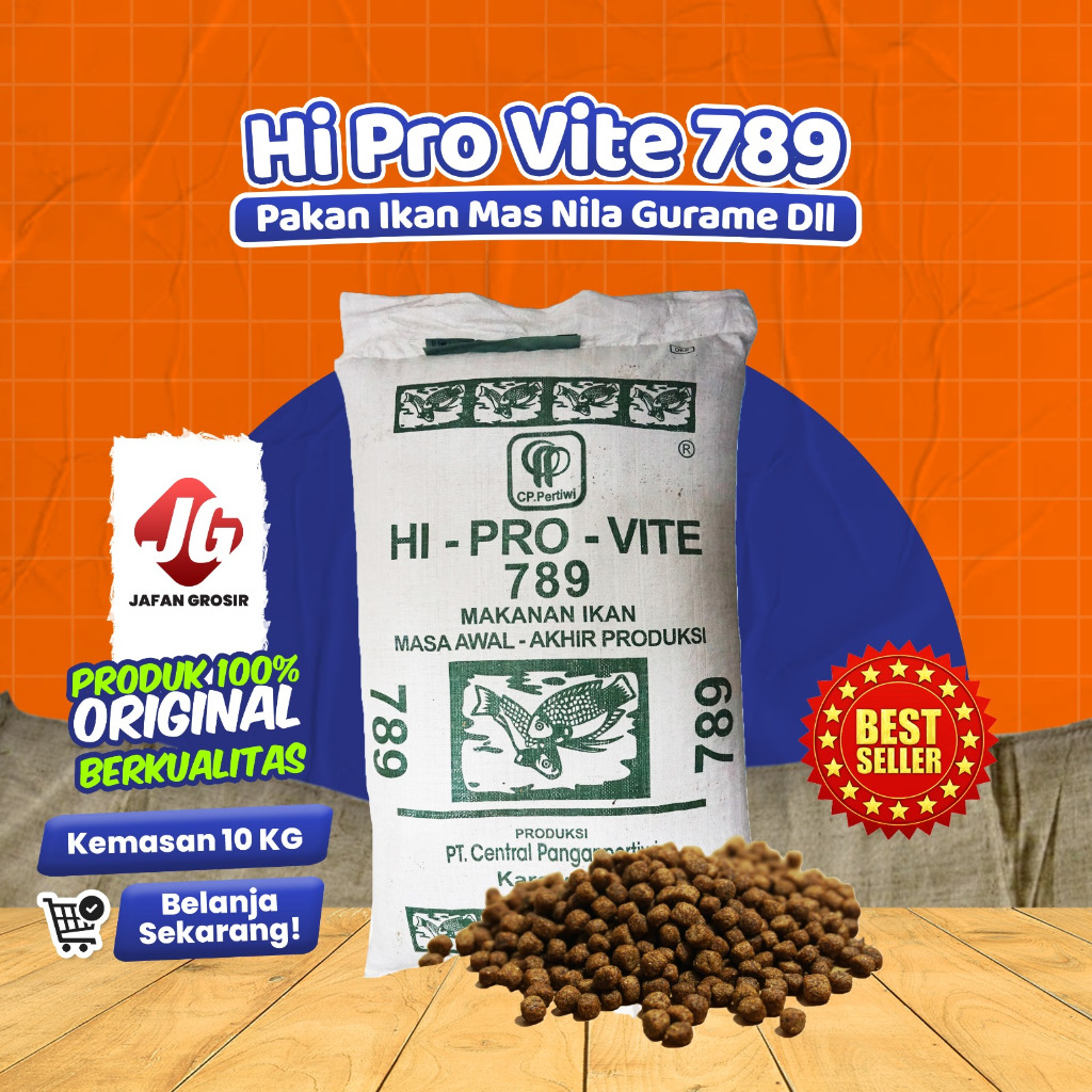 PAKAN IKAN 789 10 KG PAKAN IKAN NILA BAWAL IKAN MAS