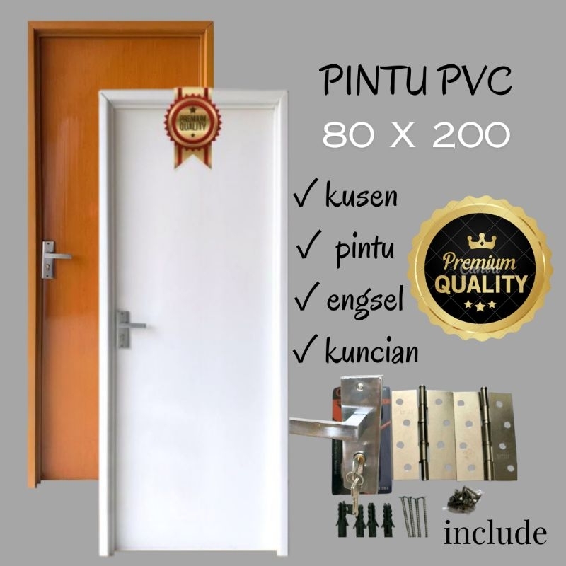 Pintu Kamar Tidur Utama Pvc Tebal 80 X 200 Cm