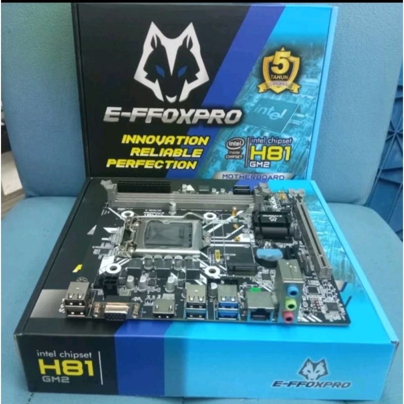 MOBO H81 MURAH / MAINBOARD H81 NVME LGA 1150 DDR3 + HDMI BARU