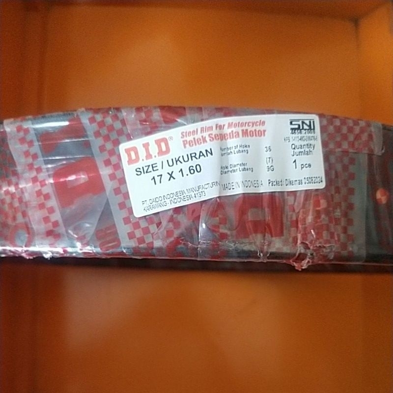 LINGKAR VELG 160X17 HITAM ORIGINAL DID