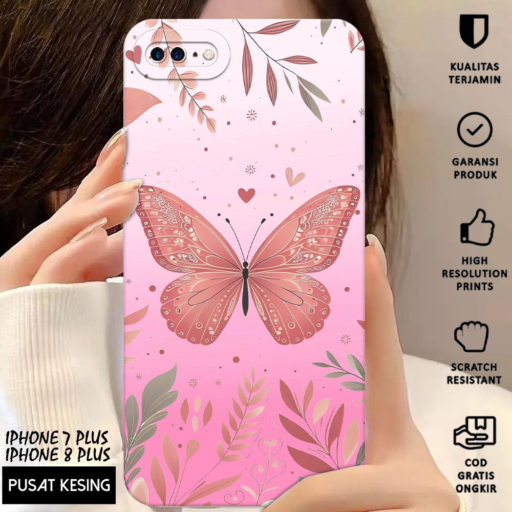 CASE IPHONE 7 PLUS - Casing Hp Iphone 7 Plus Motif PINK - Case Hp - Casing Iphone 7 Plus - Softcase 