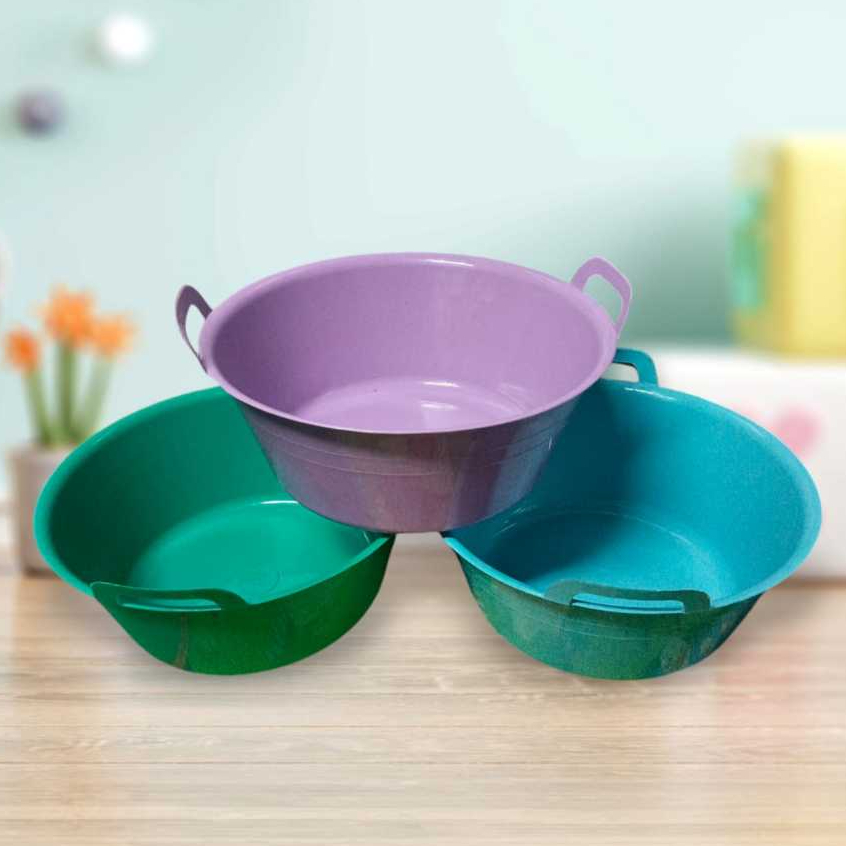 12 Pcs Bak Kuping / Bak Plastik / Bak Bulat/ Bak Warna Serbaguna Bak Mandi / Bak Cucian