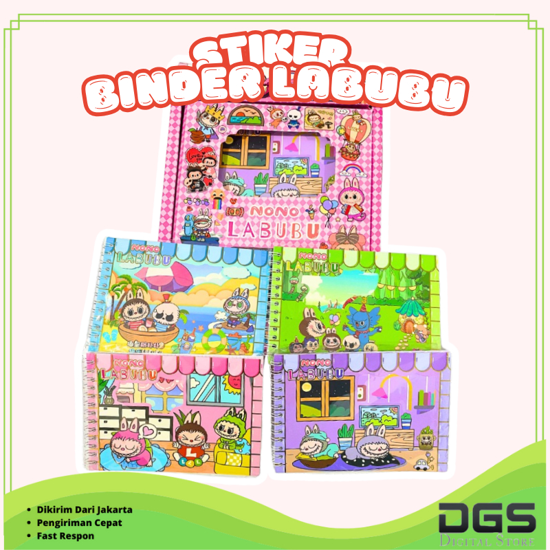 

DGS Sticker Motif Labubu Sticker Kartun Buku Isi 10 Lembar