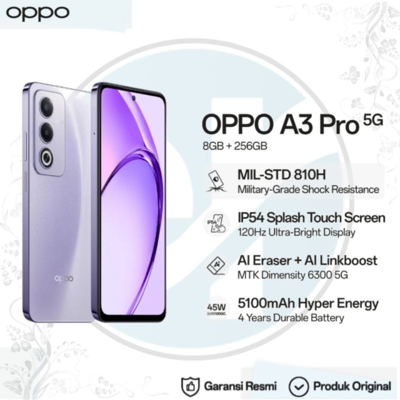 Oppo A3 Pro 5G Ram8/256Gb 100% Original & Bergaransi Resmi Oppo Seindonesia