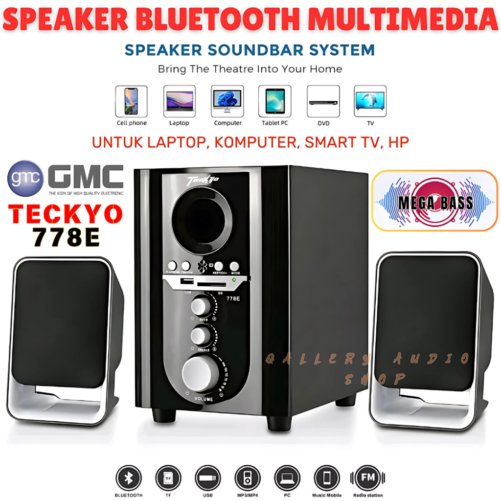 Speaker Bluetooth 778E Teckyo Gmc Suara Mantap | Speaker Aktif Teckyo 778E Speaker Aktif Gmc Speker 
