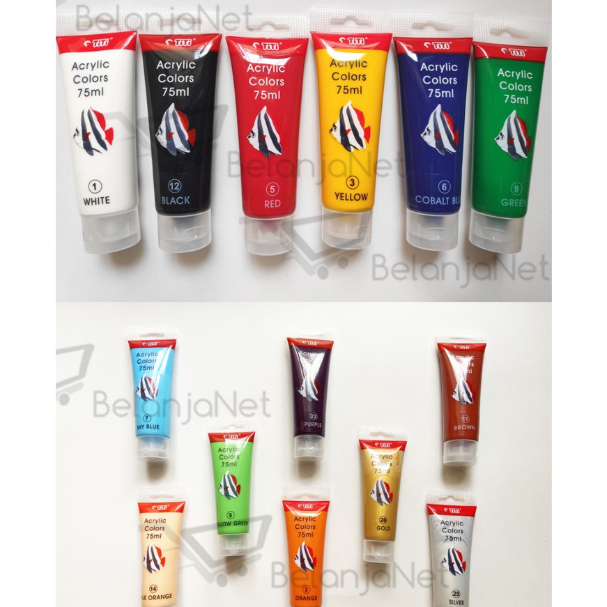 

SPESIAL BULAN INI TITI Acrylic Colors 75 ml TITI Acrylic Colors Cat Akrilik TITI