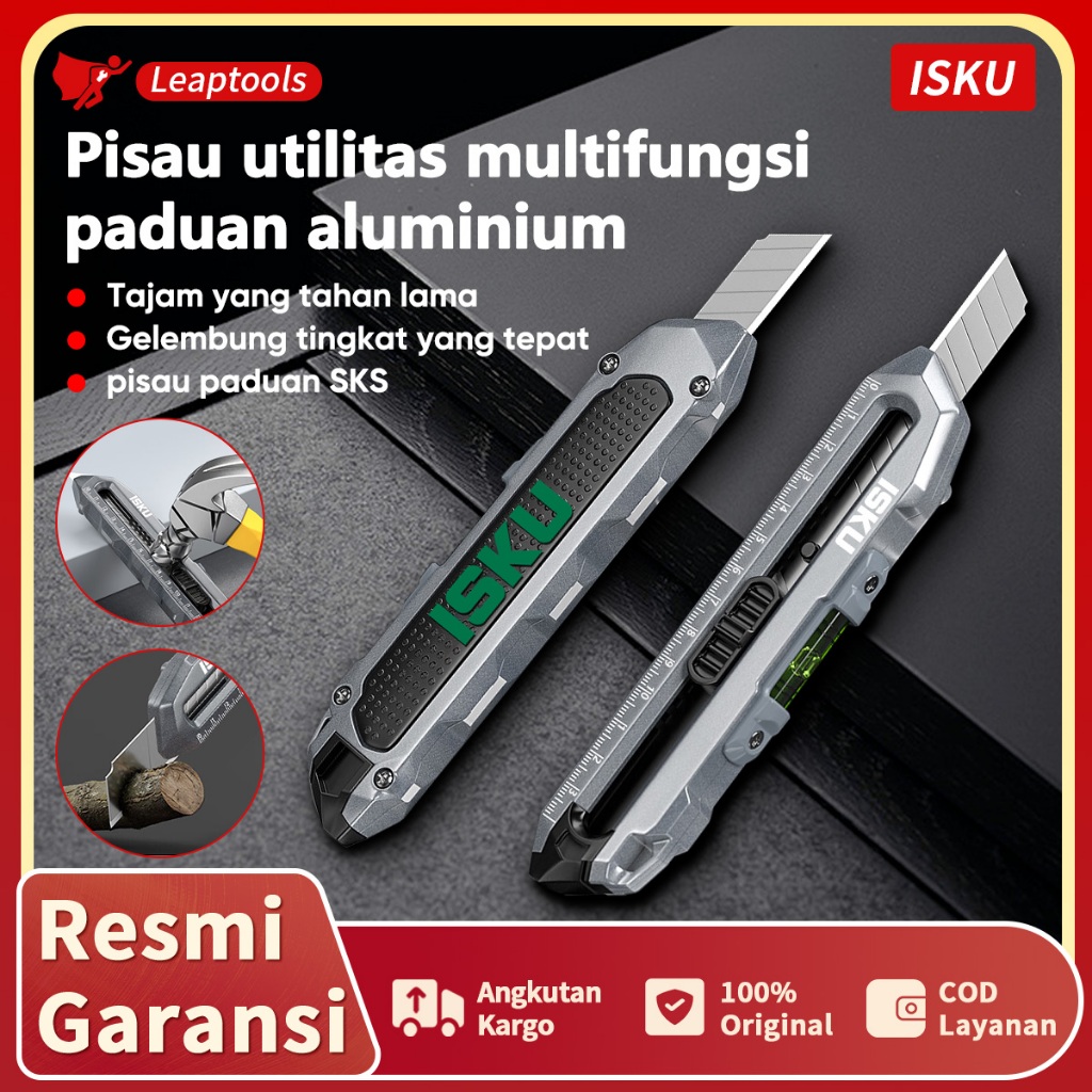 

ISKU Pisau Cutter multifungsi paduan aluminium/Knife Cutter Knife Auto Lock Cutter SK5 Bahan