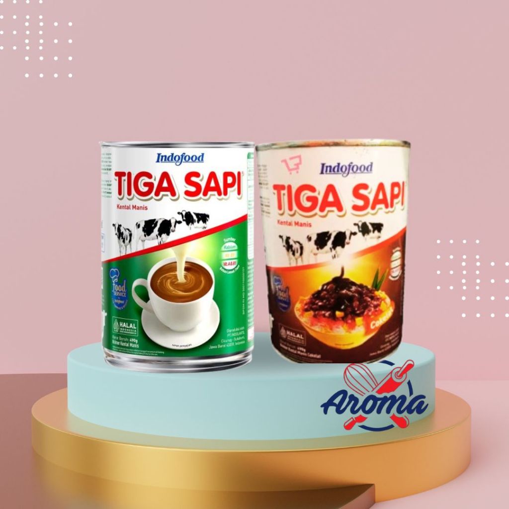 

Tiga Sapi 490 gr| Susu kaleng kental Manis