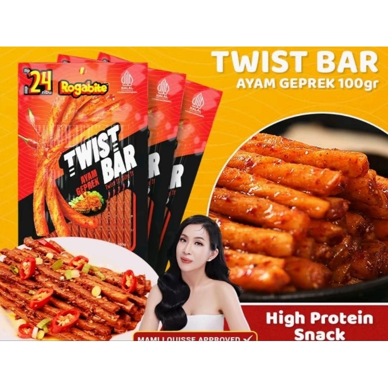 

(HALAL) ROGABITE X MAMI LOUISSE All Twist Bar Gluten Chinese Snack Vegetarian Food Snack High Protein