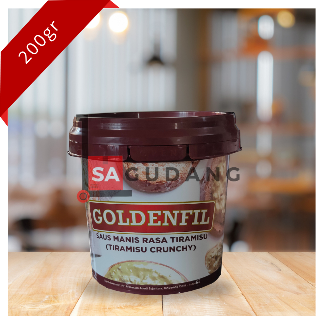 

Goldenfil Tiramisu Crunchy Repack 200gr Selai Olesan Roti Bakar Tawar Topping Kue Dekorasi Choco Jar Crust Murah Toples 200ml