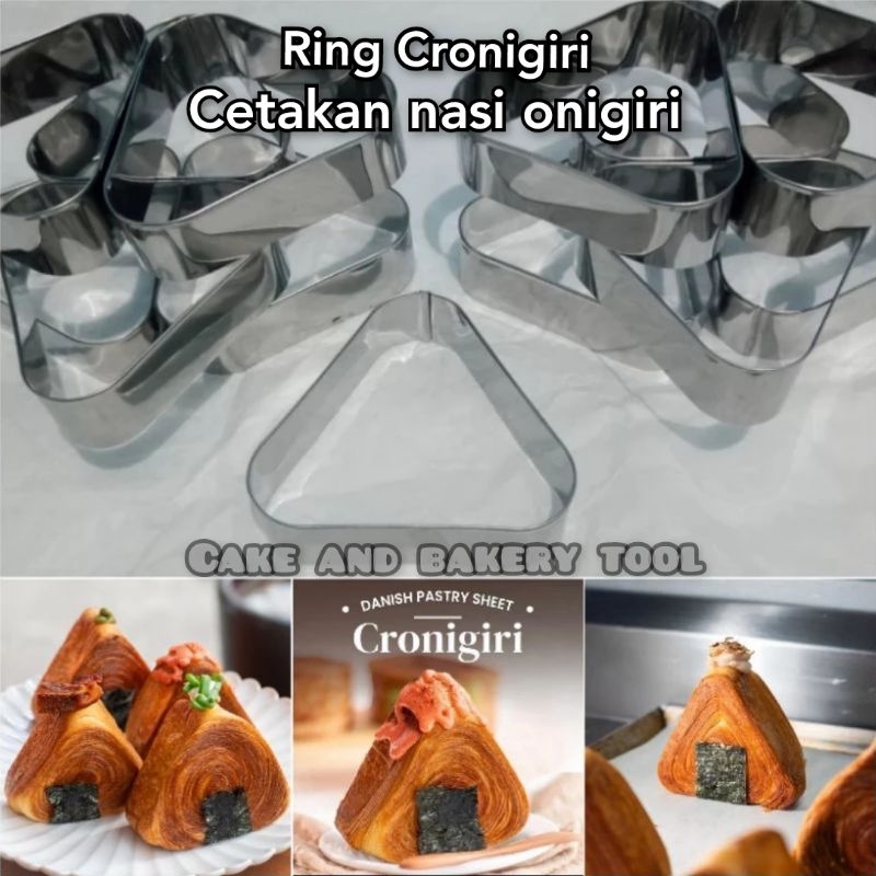 Ring Cronigiri Ring Roti Segitiga Cookie Cutter Segitiga Stainless