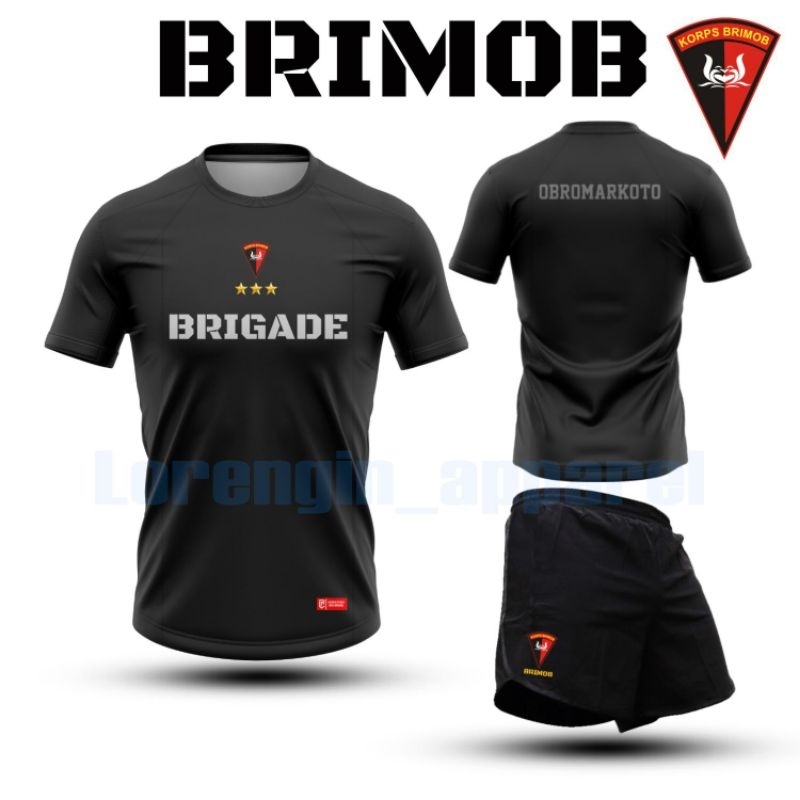 Baju Kaos Dalam PDL Brimob Polri Bahan Drifit Premium Bisa COD