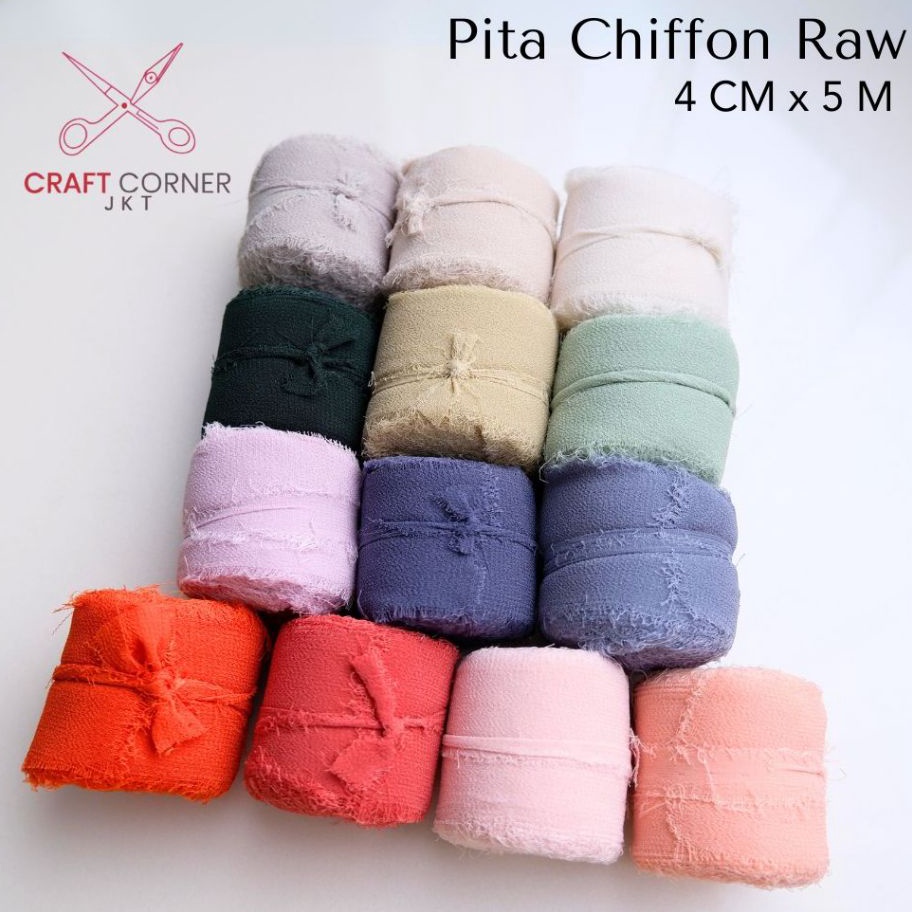 

SPESIAL AWAL TAHUN ROLL Pita Chiffon Raw Hem Fringe 4 cm x 5 M