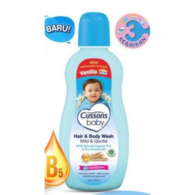 Cussons Baby Hair and Body Wash Mild & Gentle / Sabun Bayi 2in1 [200 mL]