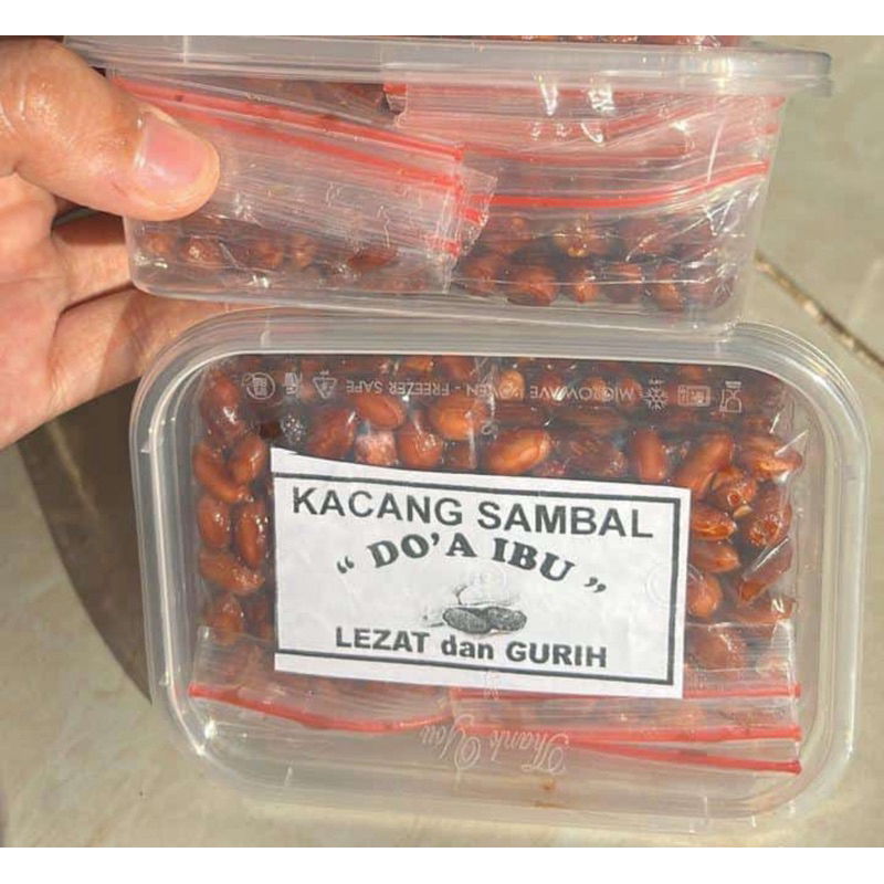 

Kacang sambal pedas manis perbox isi 10 + gratis packing kardus
