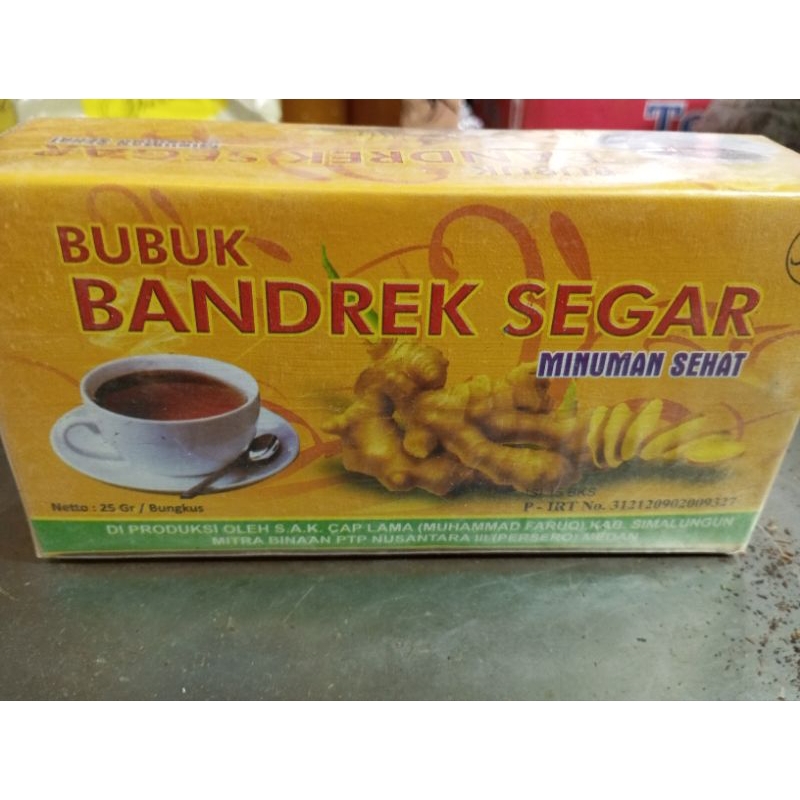 

bubuk bandrek segar asli medan 1 kotak isi 15 bks