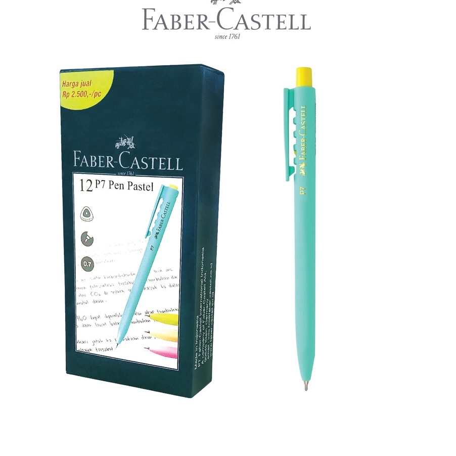 

IMPOR TERBARU FaberCastell Ballpoint Pen P7 Pastel 7 Black Ink