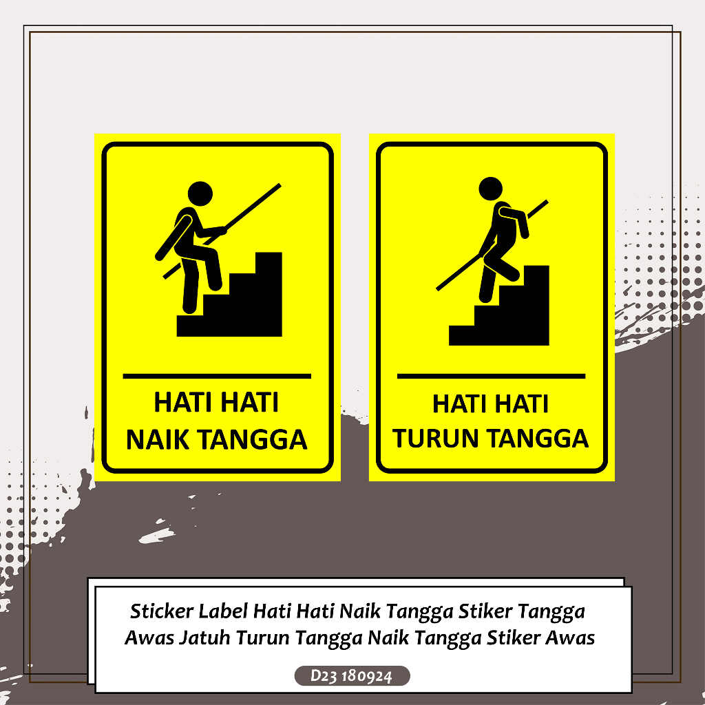 

Sticker Label Hati Hati Naik Tangga Stiker Tangga Awas Jatuh Turun Tangga Naik Tangga Stiker Awas