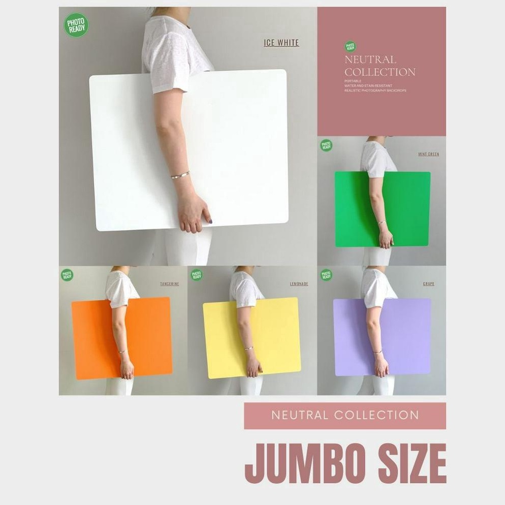 Wow Murah Meriah JUMBO NEUTRAL LLECTION  ALAS FOTO BOARD PHOTOREADY BACKGROUND FOTO MAKANAN PROPS MA