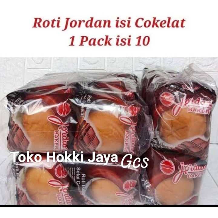 

TERMURAH!! ROTI JORDAN BAKERY ISI COKLAT (1 PACK ISI 10 BUNGKUS)